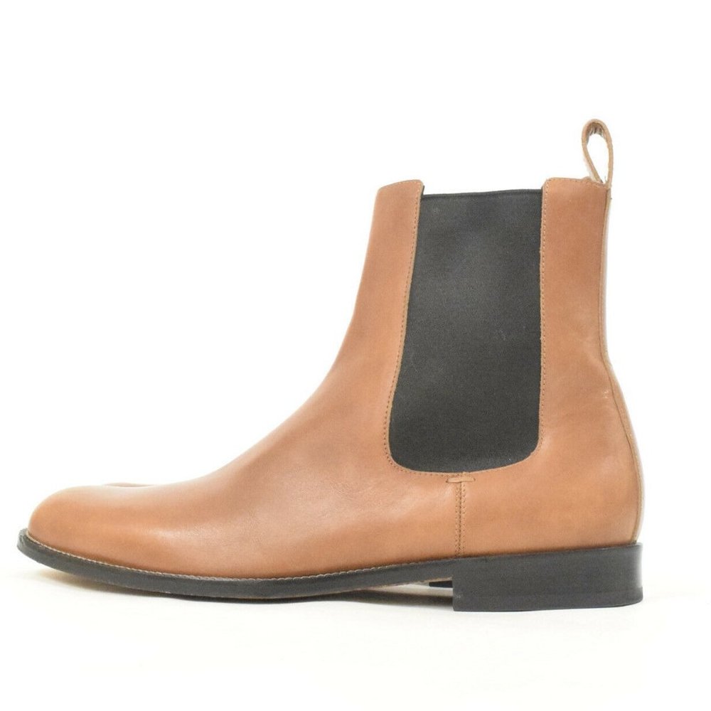 Gucci Saddle Brown Leather Pull-On Chelsea Boots - Picture 1 of 11